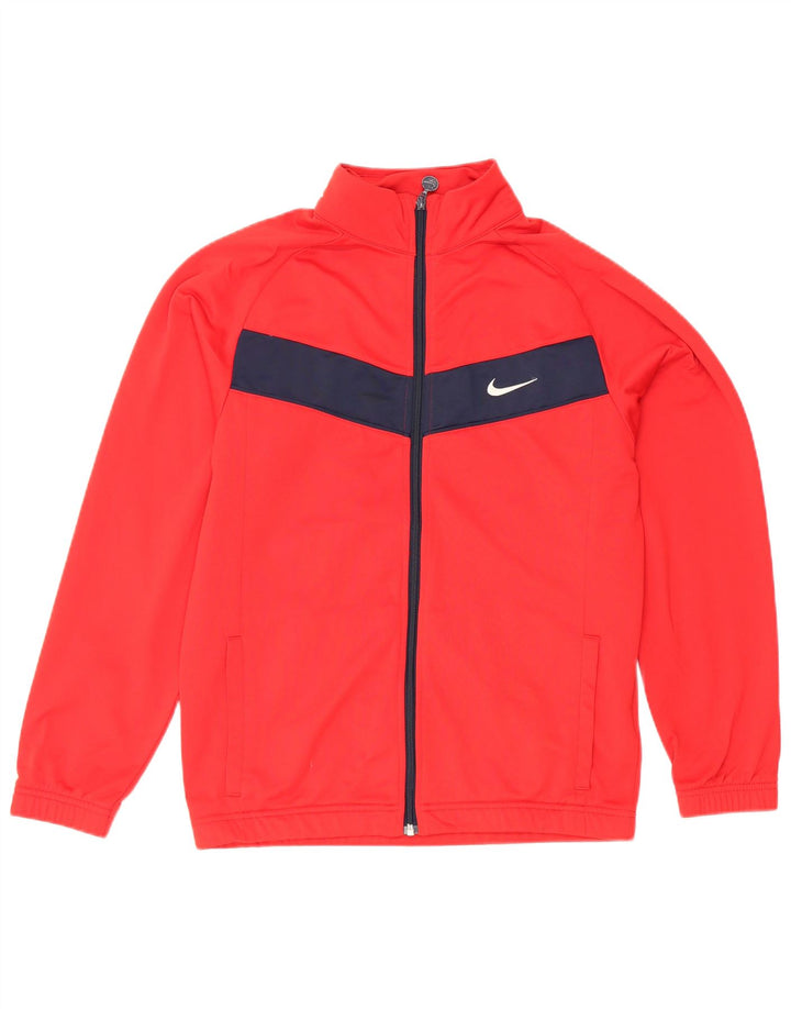Nike træningsdragt topjakke til drenge 13-14 år XL Rød Colourblock Polyester