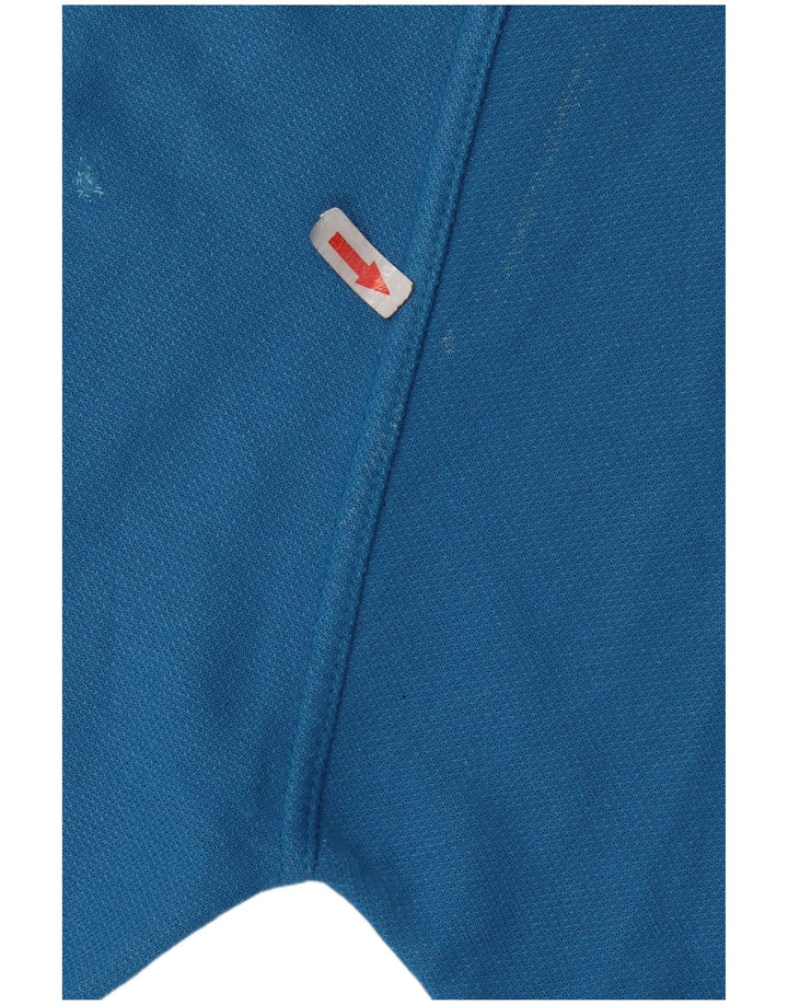 Vintage Herre Grafisk Sweatshirt Jumper Medium Blå Bomuld Retro