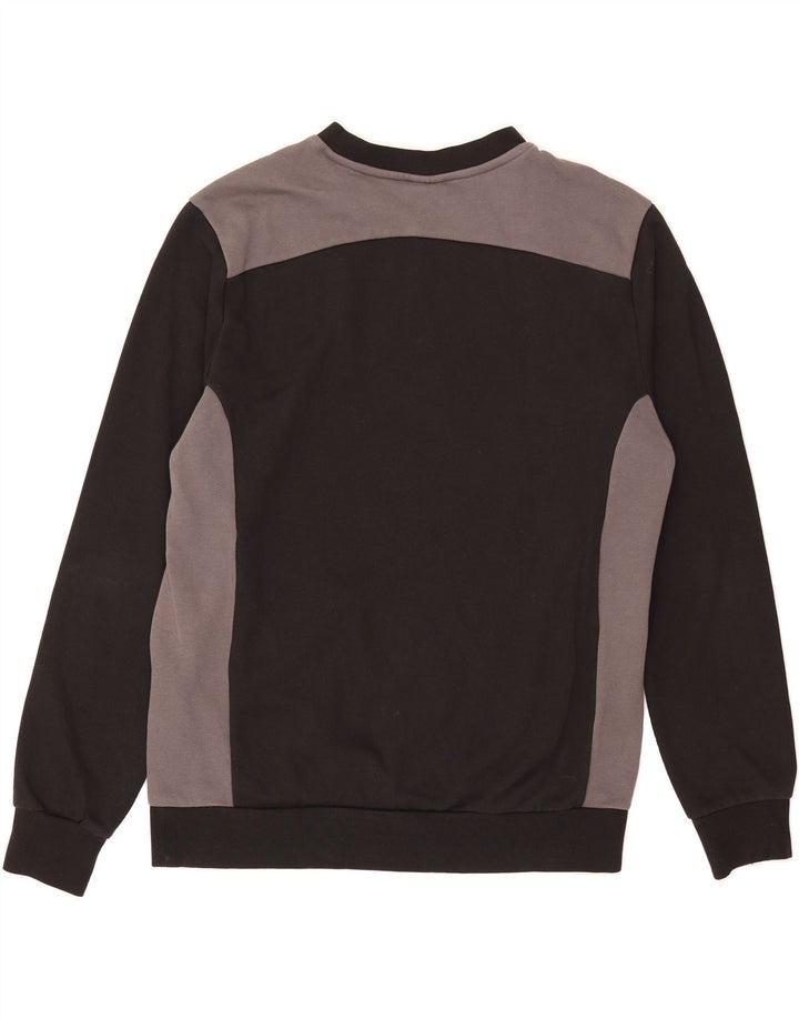 PUMA Mens Sweatshirt Jumper Large Black Colourblock Cotton Vintage Puma and Second-Hand Puma from Messina Hembry 