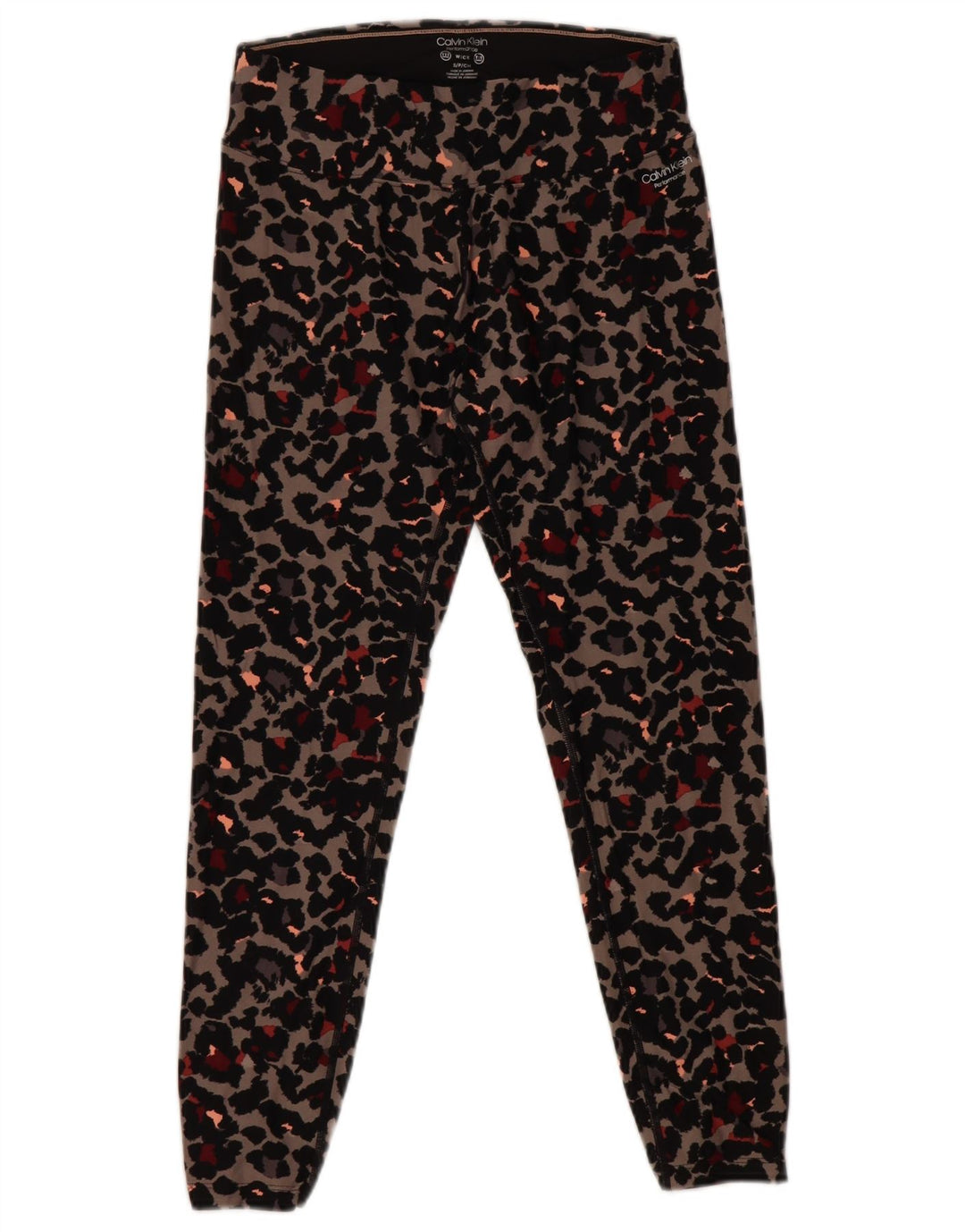 Calvin Klein Womens Performance Leggings UK 10 Small Grå Nylon
