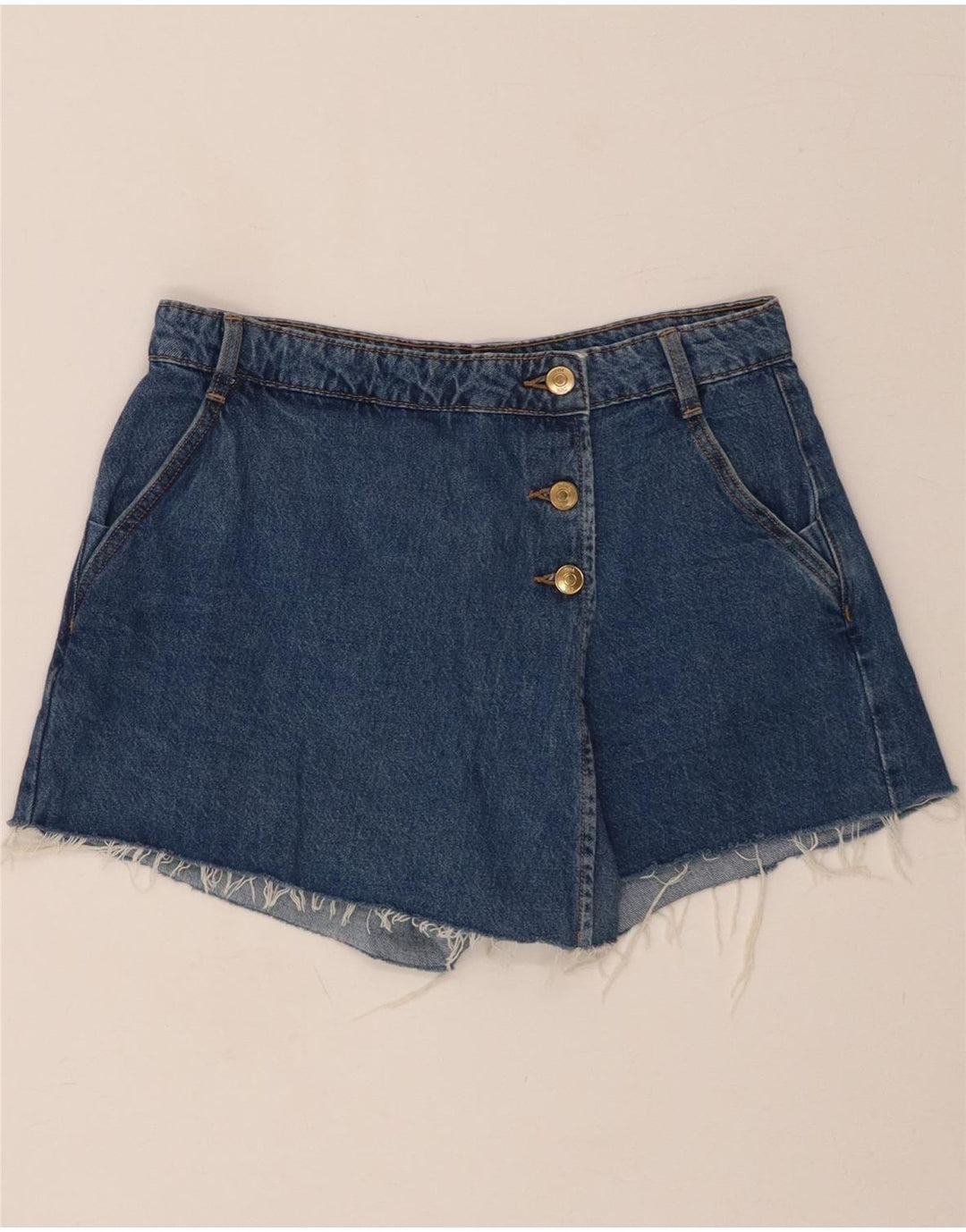 ZARA Womens Denim Shorts Small W26  Blue Cotton Vintage Zara and Second-Hand Zara from Messina Hembry 