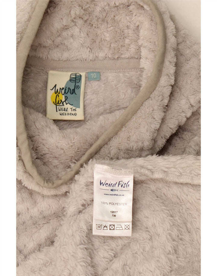 Weird Fish Dame Oversized Fleece Jumper UK 10 Small Grå Polyester