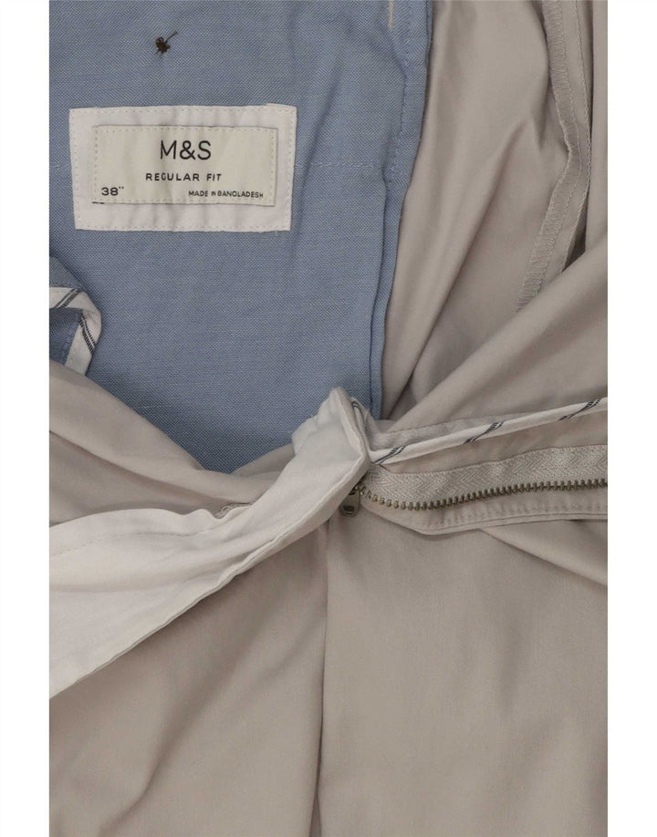 Marks & Spencer Herre Regular Fit Chinobukser W38 L29 Grå Bomuld