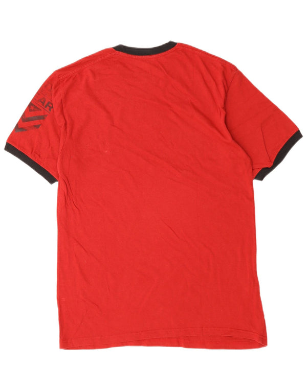 Hard Rock Cafe Herre Amsterdam Grafisk T-Shirt Top Medium Rød Bomuld