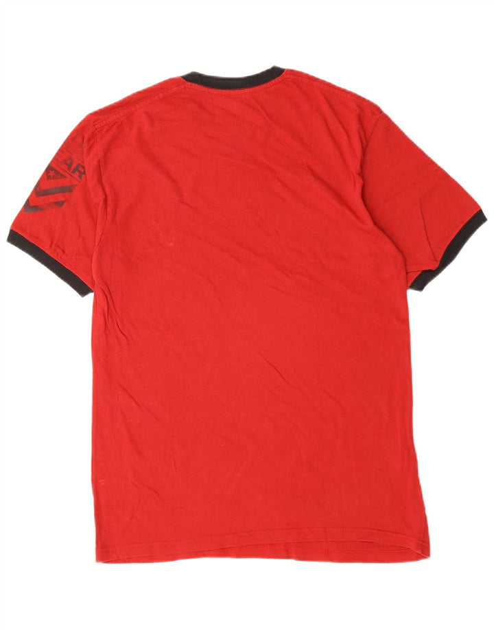 Hard Rock Cafe Herre Amsterdam Grafisk T-Shirt Top Medium Rød Bomuld