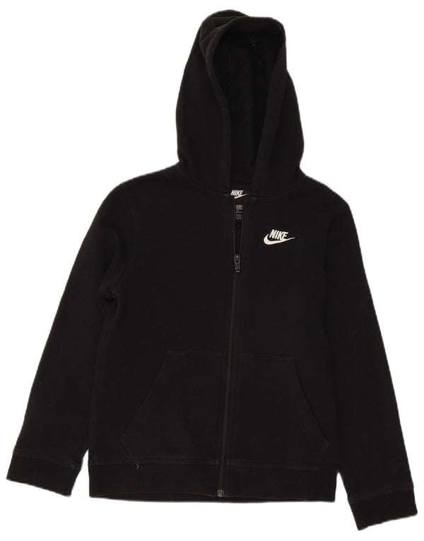 Nike Boys Standard Fit Hættetrøje Sweater med lynlås 10-11 år Medium Sort Bomuld
