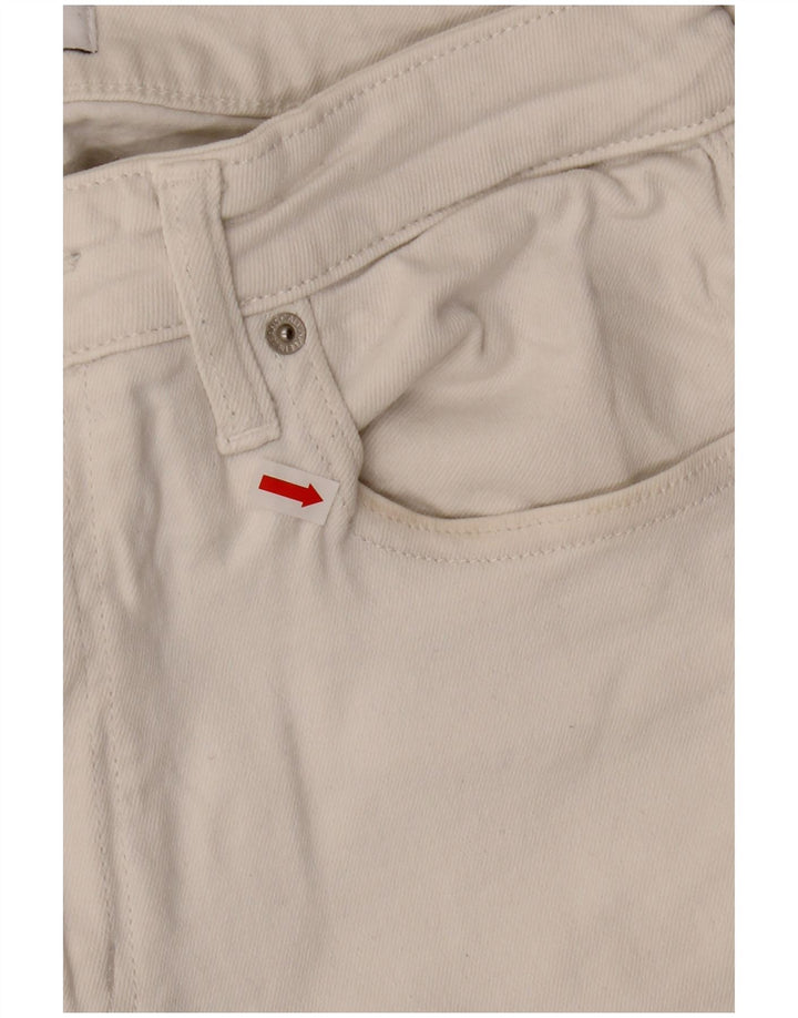 CALVIN KLEIN Kvinder Cropped Jeans W30 L24 Hvid Bomuld