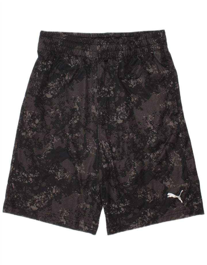 Puma Boys Sports Shorts 10-11 år Medium Grey Camouflage Polyester