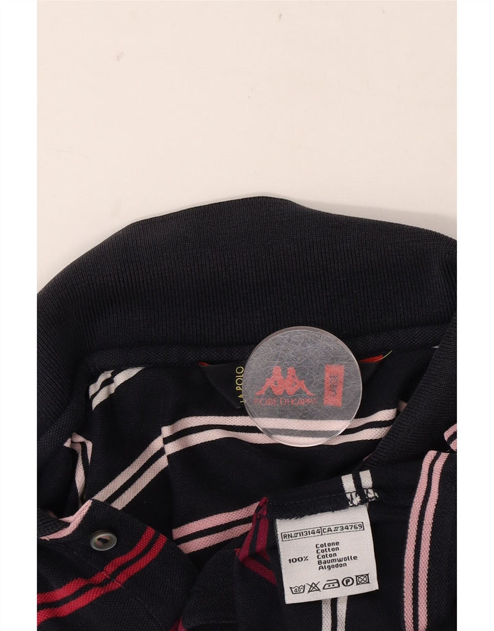 Kappa herre poloshirt stor marineblå stribet bomuld