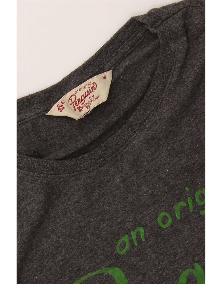 Penguin Herre Grafisk T-Shirt Top Medium Grå