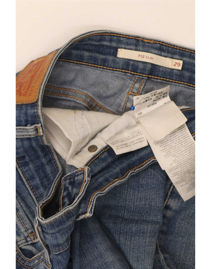 Levi's Dame 712 Slim Jeans W29 L32 Blå Bomuld