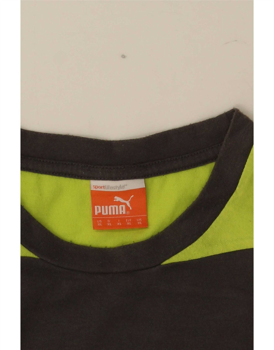 Puma Herre T-Shirt Top XL Grå Colourblock