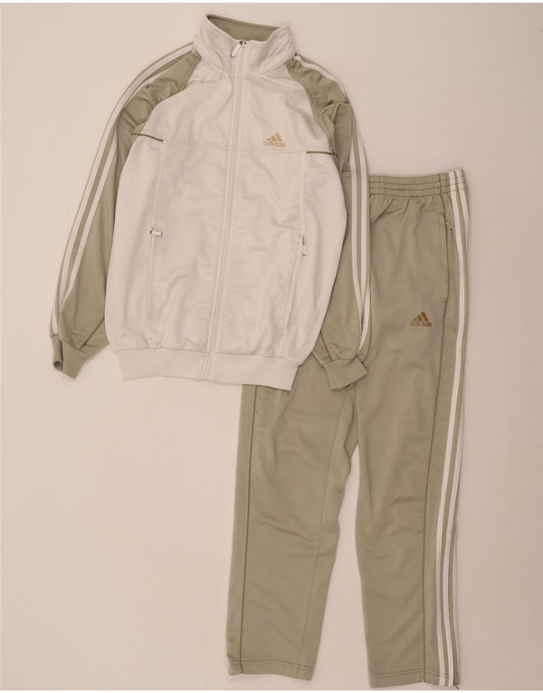Adidas Herre grafisk hel træningsdragt UK 32/34 XS Grøn Colourblock Polyester