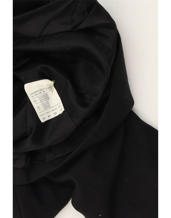 Vintage dame 2-knaps blazerjakke UK 12 medium sort polyester