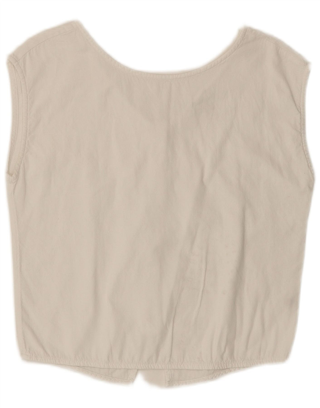 Esprit Dame ærmeløs skjorte bluse UK 10 Small White