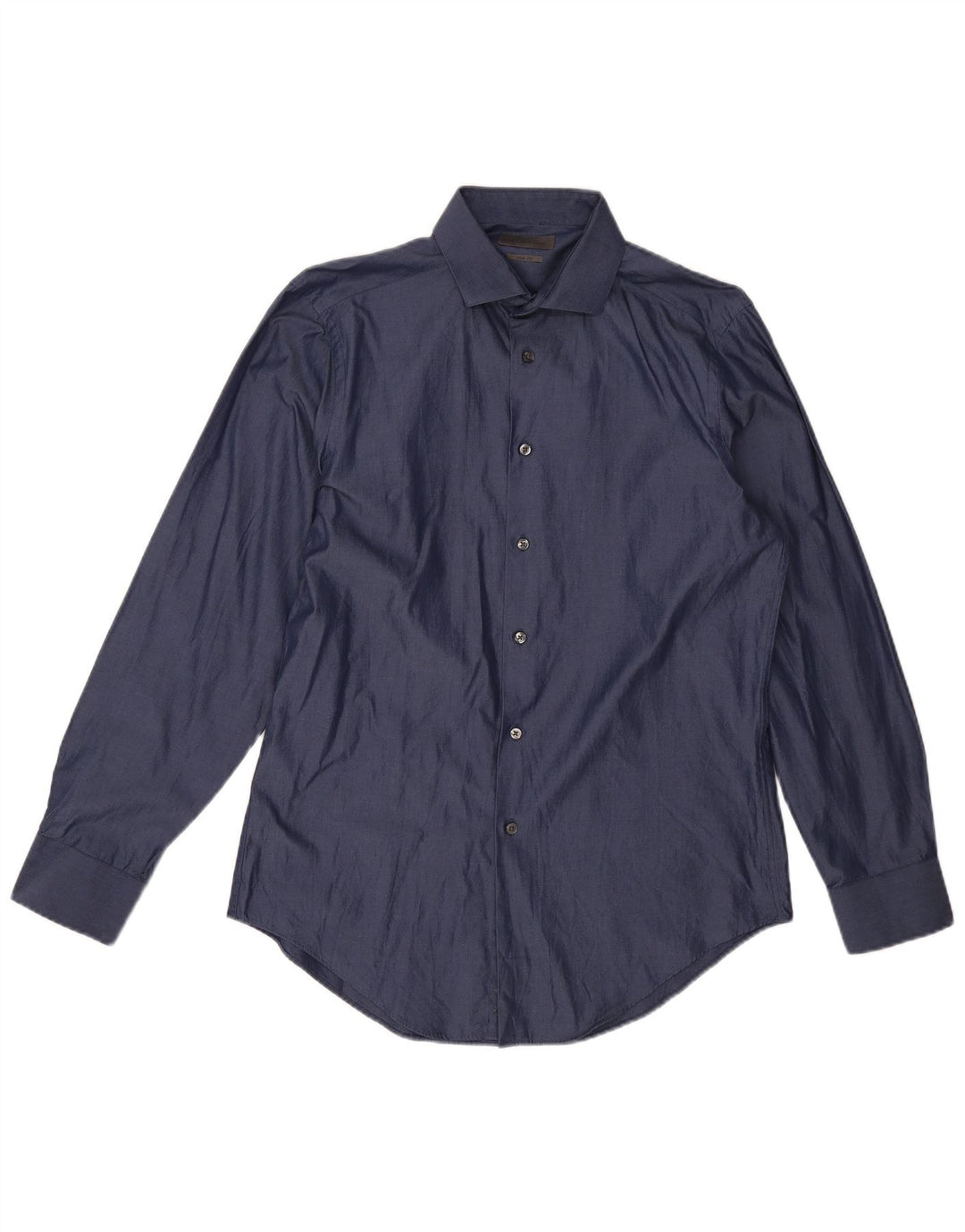 Calvin Klein Herre Slim Fit Skjorte Large Navy Blue