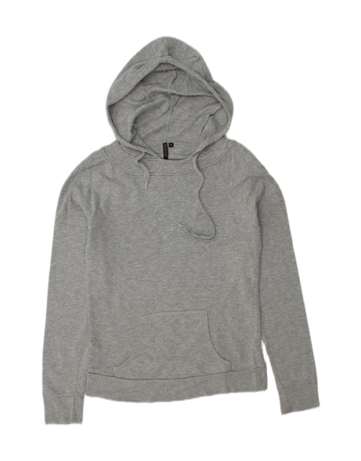 TOPSHOP Womens Hoodie Jumper UK 12 Medium Grey Cotton Vintage Topshop and Second-Hand Topshop from Messina Hembry 