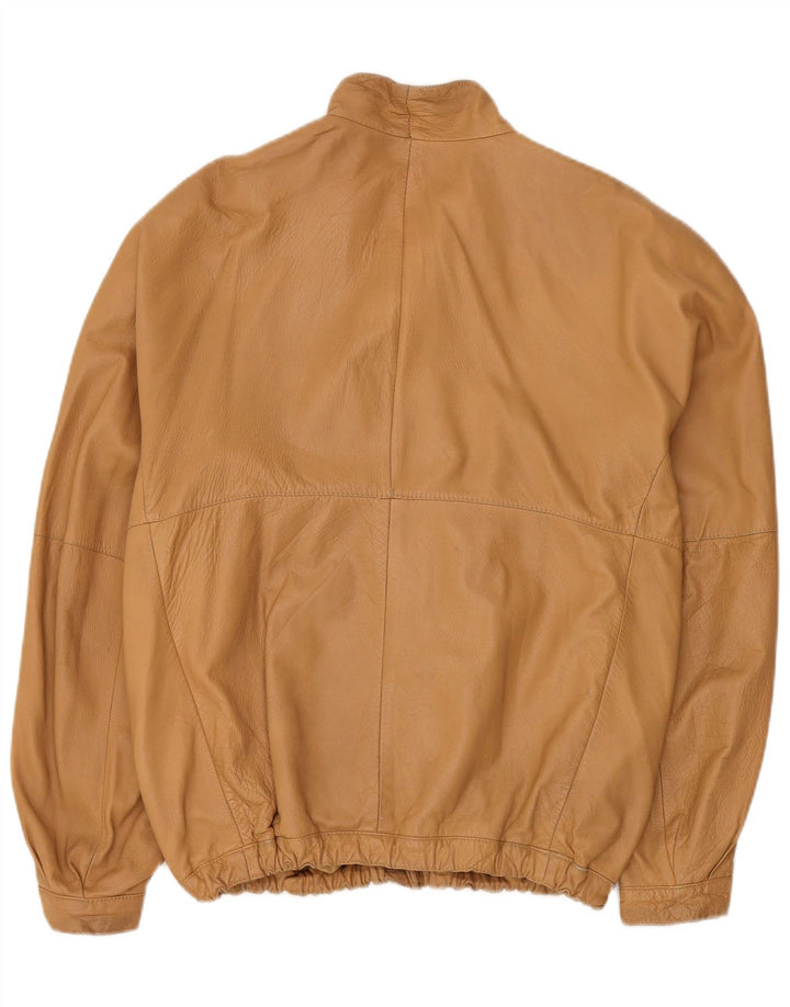 Essebi Herre Bomber Læderjakke IT 56 3XL Beige Læder