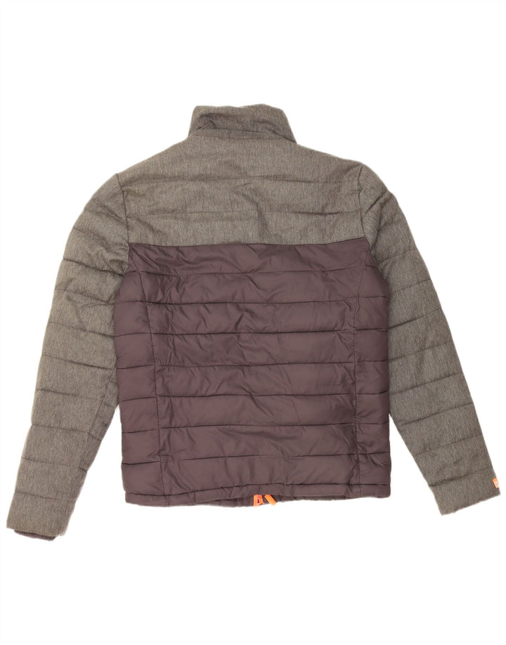 SUPERDRY Polstret jakke til mænd UK 36 Small Grey Colourblock Nylon