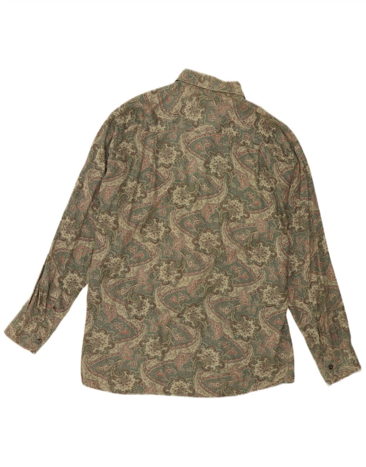 Vintage flannelskjorte til mænd Stor Khaki Paisley