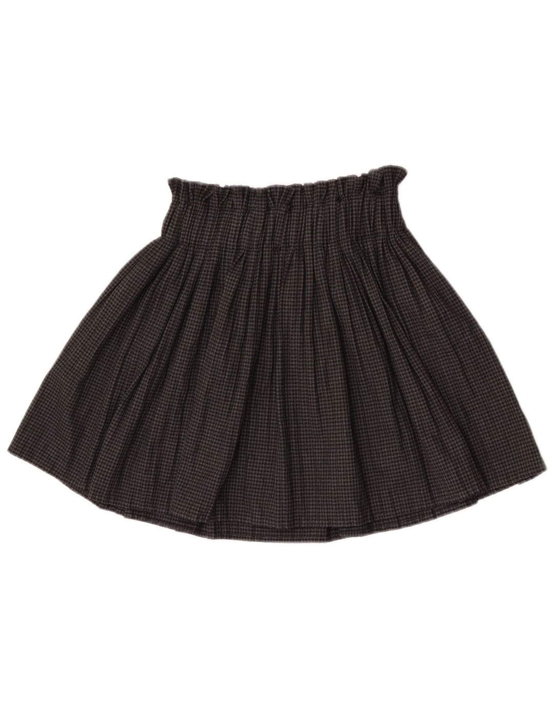 Zara Womens High Waist Skort UK 4 XS Grå Houndstooth Polyester