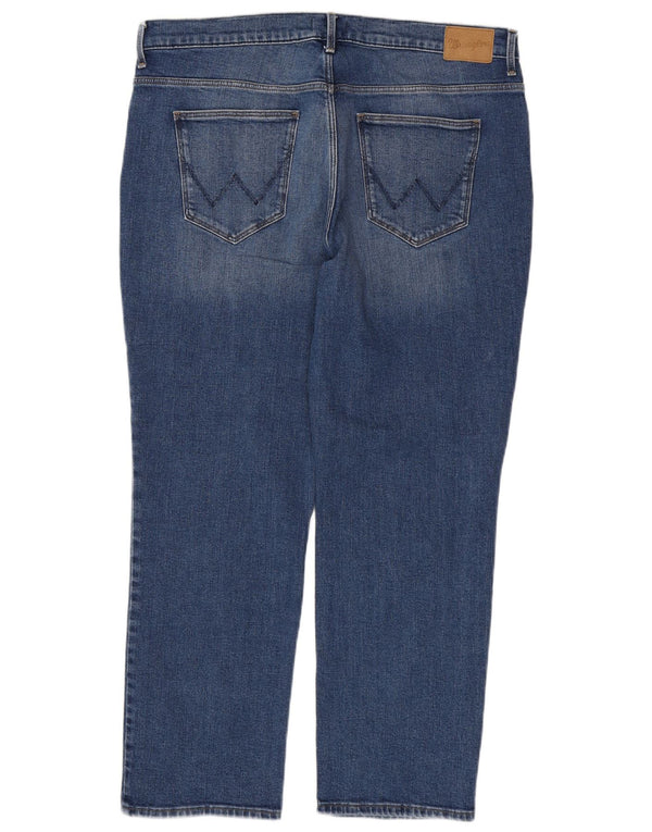 WRANGLER Straight Jeans til mænd W36 L30 Blå Bomuld