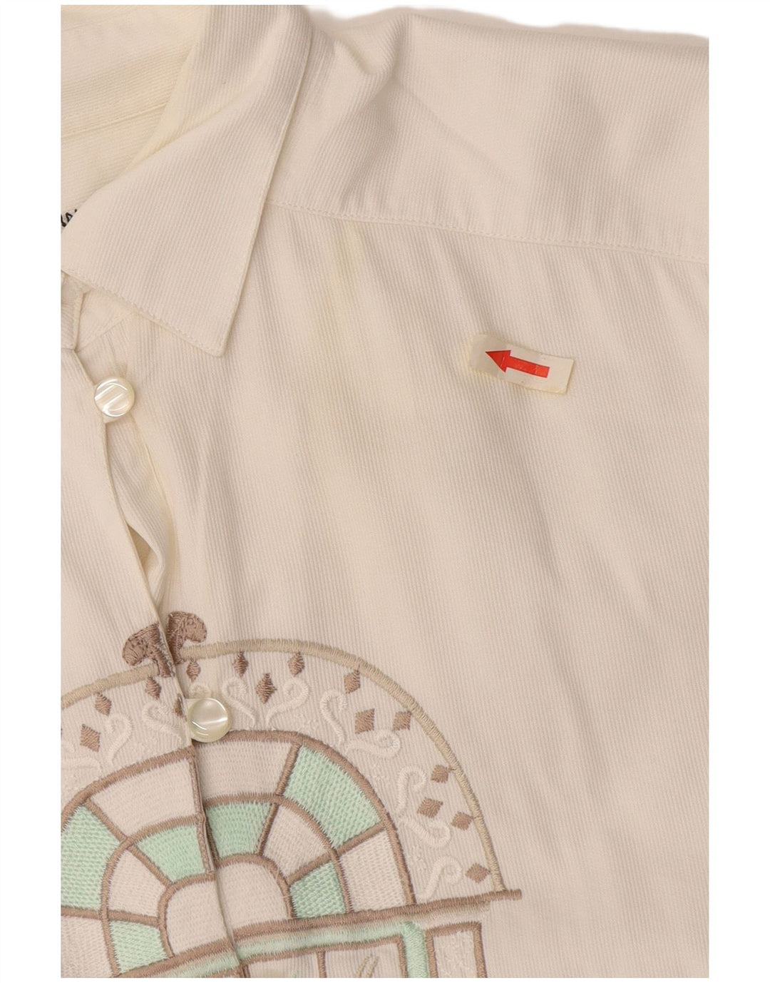 Enara Camice Grafisk skjorte til kvinder UK 14 Medium White Bomuld