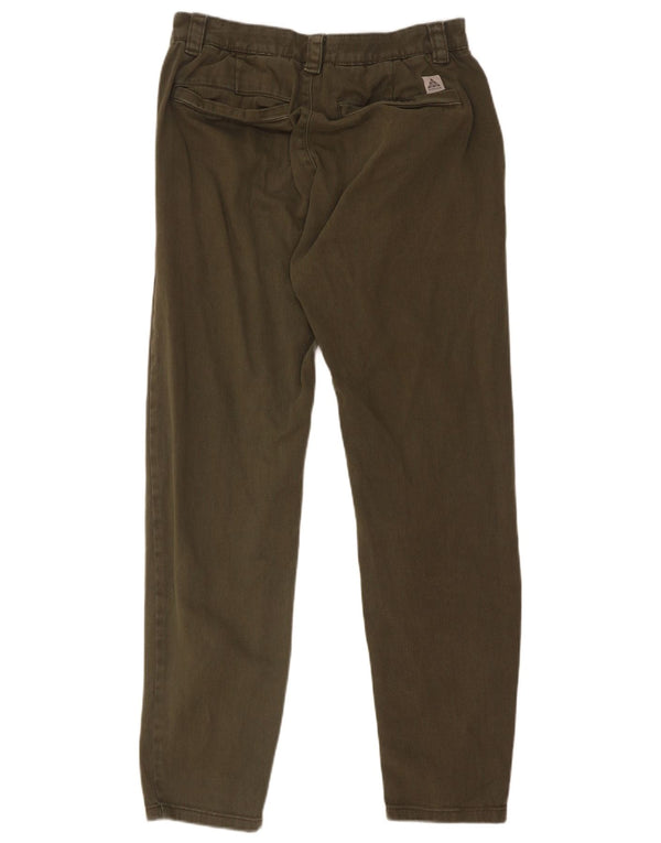 Zara Herre Tapered Chino Bukser EU 38 Small W30 L29 Khaki Bomuld