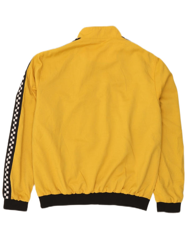Zara Graphic Bomber Jacket UK 40 Large Yellow Colourblock Polyester