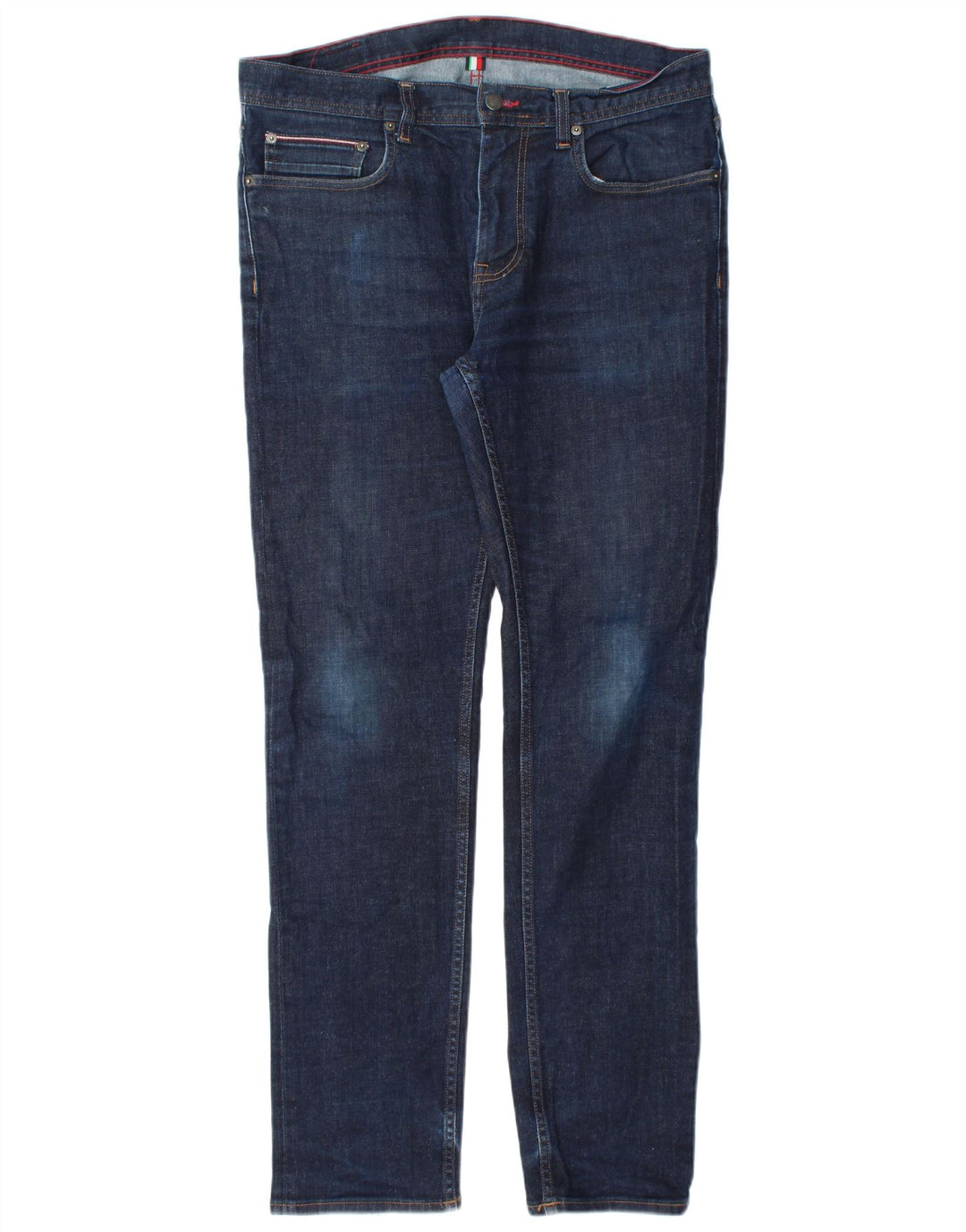 TOMMY HILFIGER Herre Denton Straight Jeans W34 L34 Marineblå Bomuld