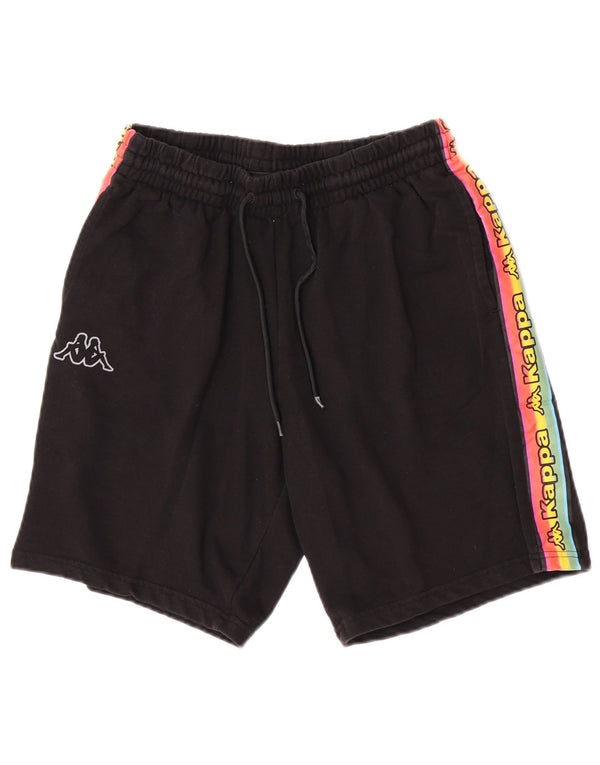 Kappa Herre grafiske sportsshorts Stor sort Colourblock Bomuld