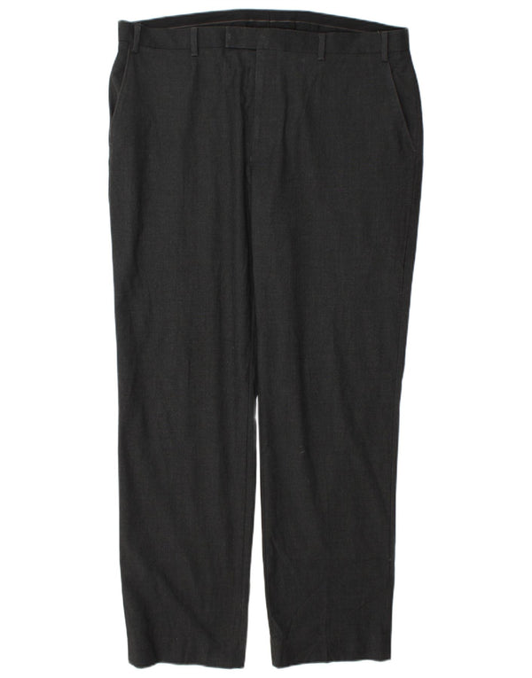 Marks & Spencer Herre Regular Chino Bukser W40 L33 Grå Polyester