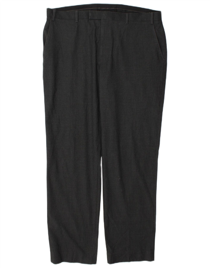 Marks & Spencer Herre Regular Chino Bukser W40 L33 Grå Polyester