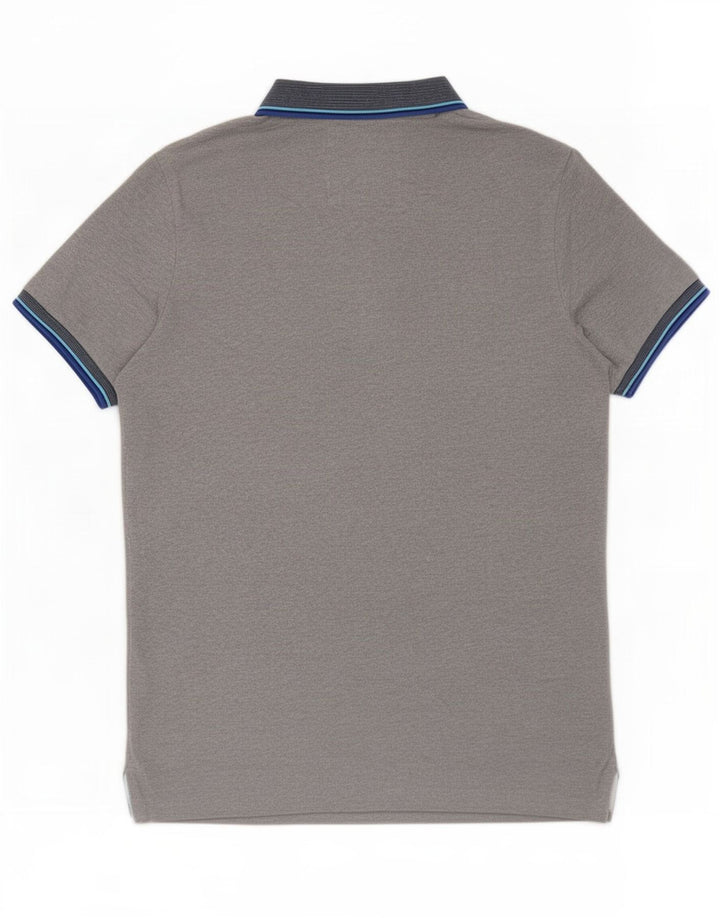 Superdry herre poloshirt XL grå stribet