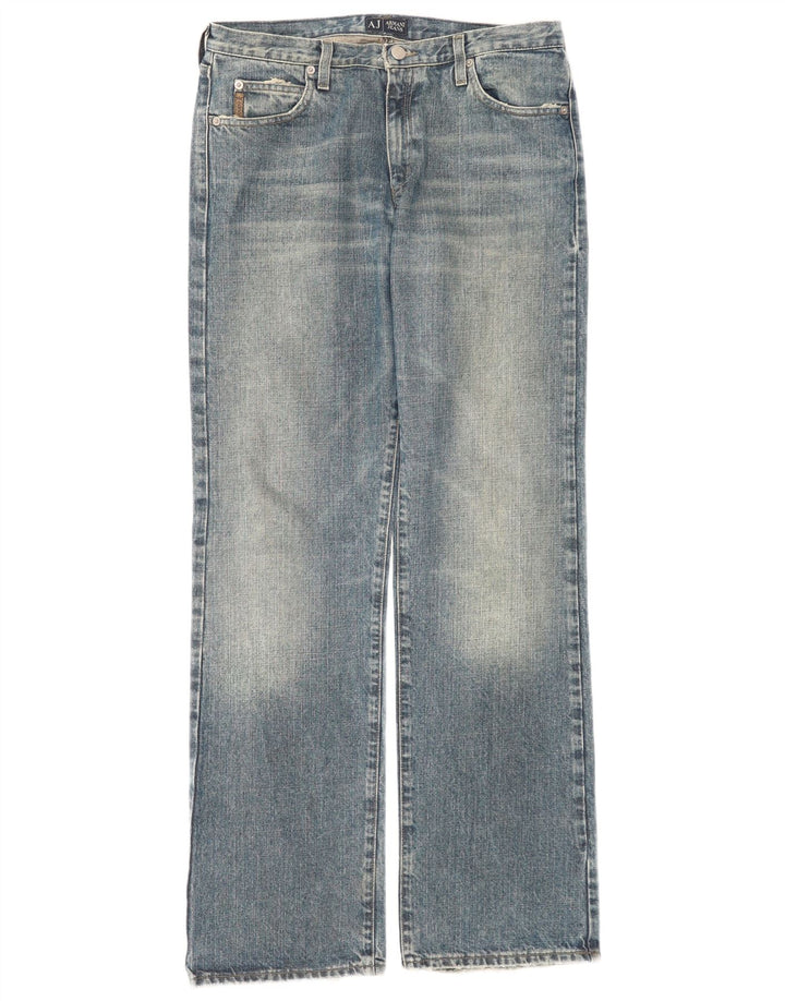 Armani lige jeans til kvinder W30 L32 blå bomuld