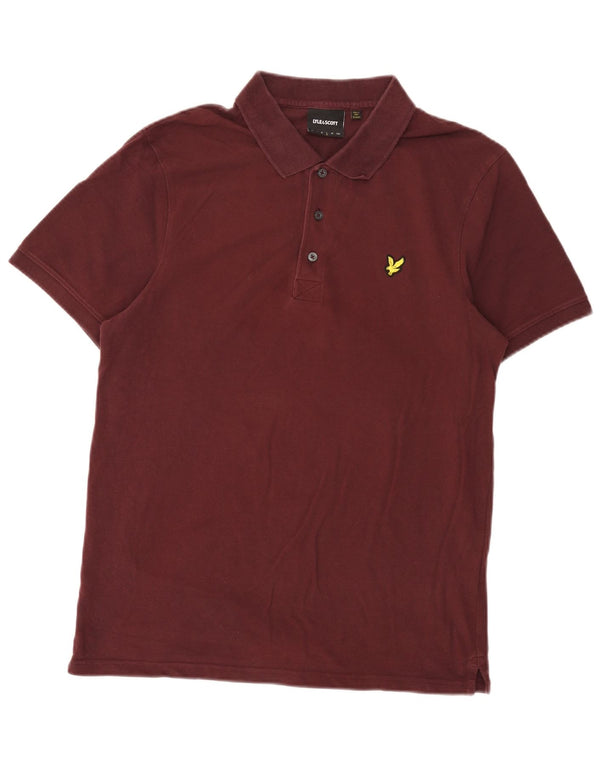 Lyle & Scott Herre poloskjorte Stor Bourgogne bomuld