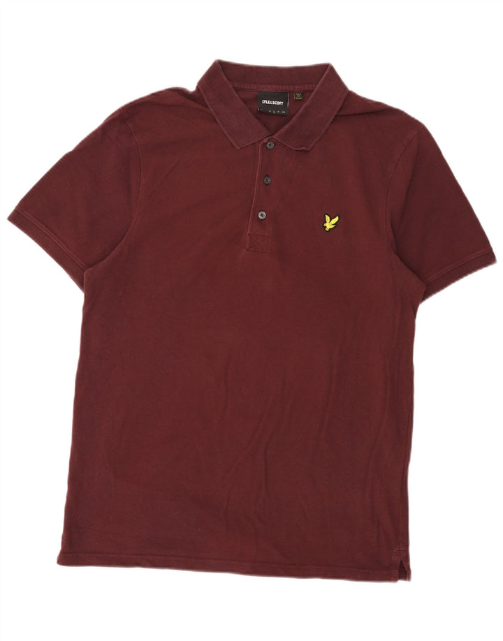 Lyle & Scott Herre poloskjorte Stor Bourgogne bomuld