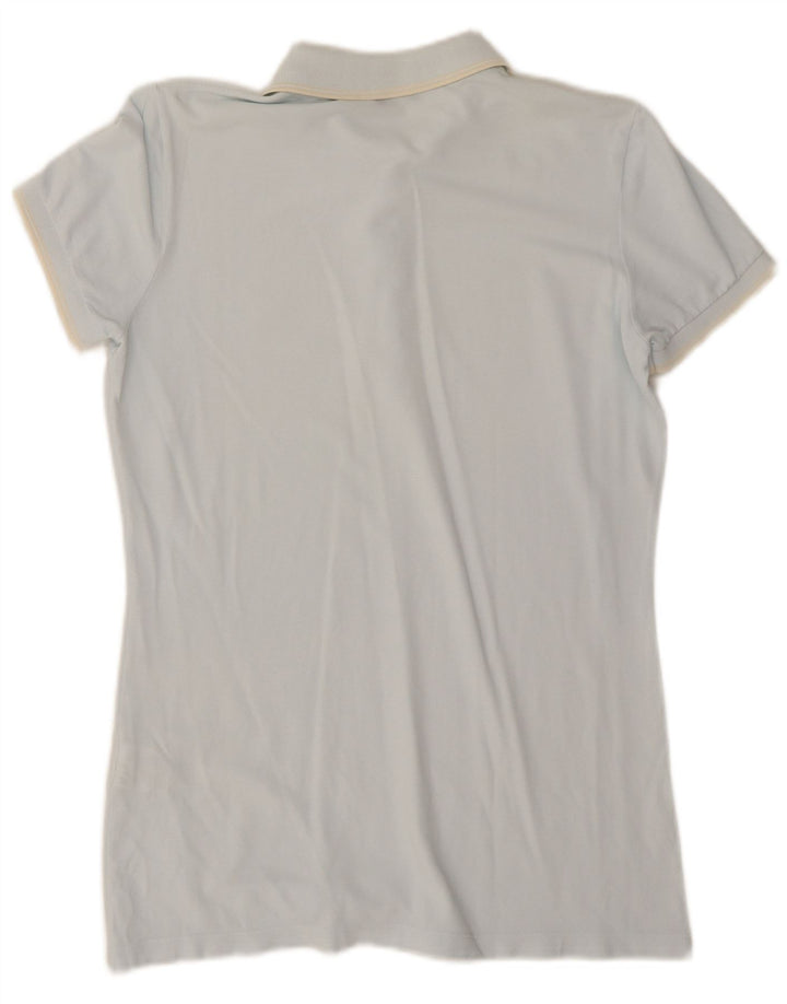Fred Perry Dame Polo Shirt UK 16 Stor Blå Bomuld