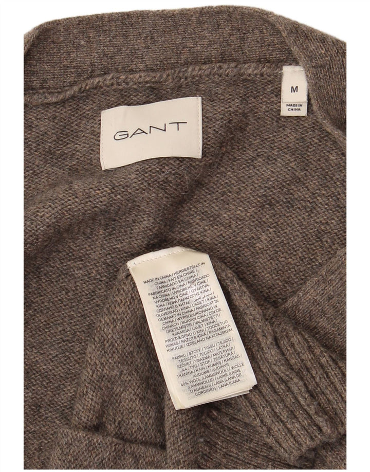 Gant herre cardigan sweater mellemgrå lammeuld