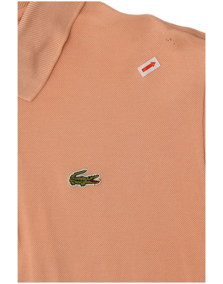 LACOSTE Poloshirt til mænd størrelse 5 Large Orange Bomuld