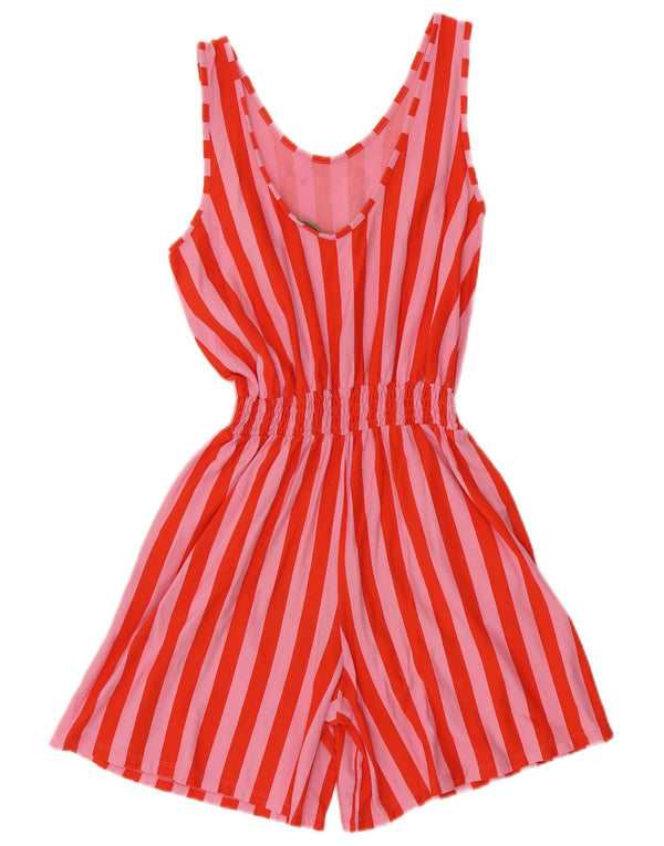 Benetton Piger Ærmeløs Playsuit 12-13 år XL Rødstribet Bomuld