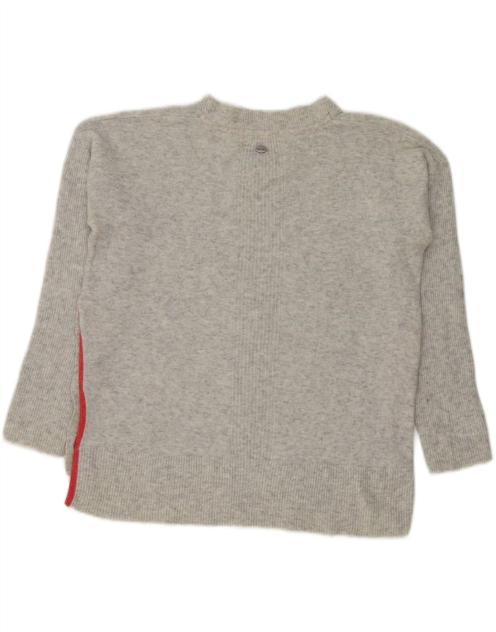 WHITE STUFF Womens Oversized Crew Neck Jumper Sweater UK 10 Small Grey Vintage White Stuff and Second-Hand White Stuff from Messina Hembry 