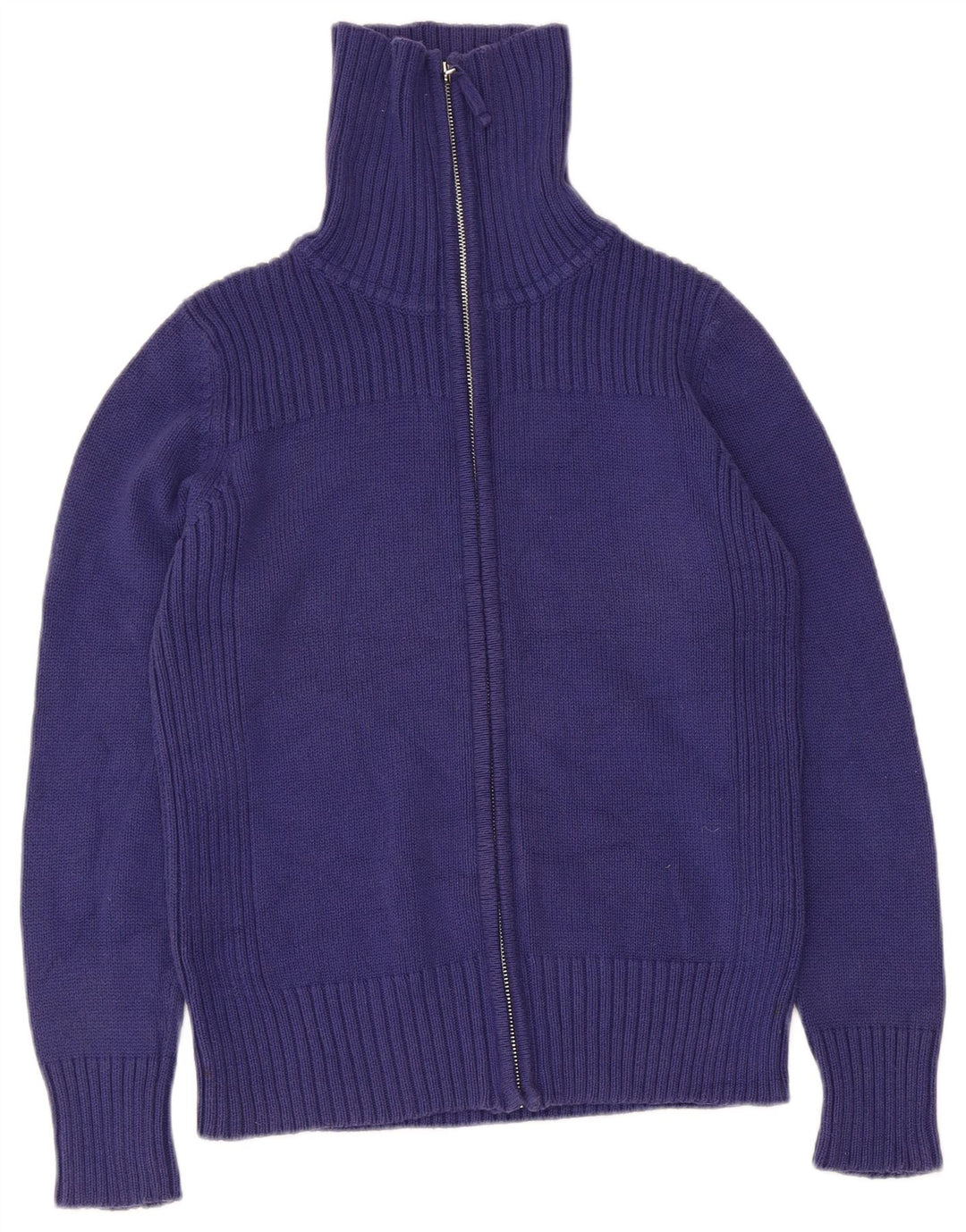 Marks & Spencer Dame Cardigan Sweater UK 14 Medium Blue Bomuld