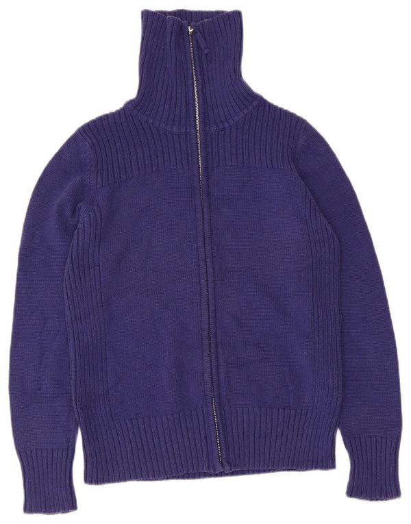 Marks & Spencer Dame Cardigan Sweater UK 14 Medium Blue Bomuld