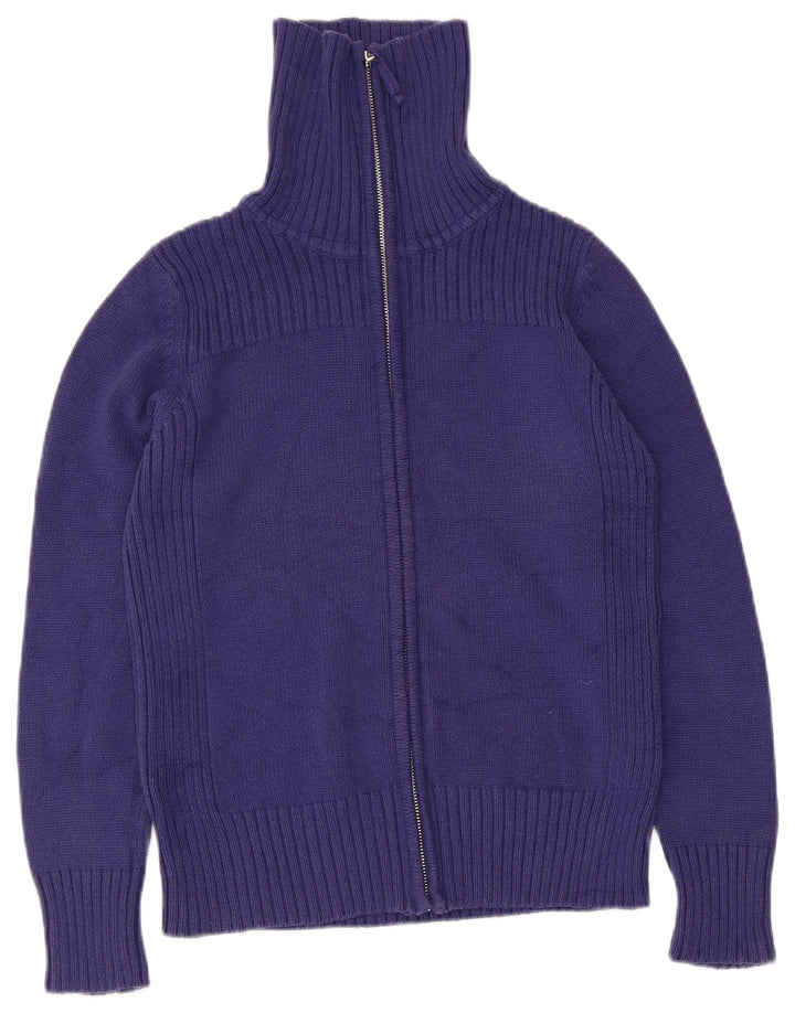 Marks & Spencer Dame Cardigan Sweater UK 14 Medium Blue Bomuld
