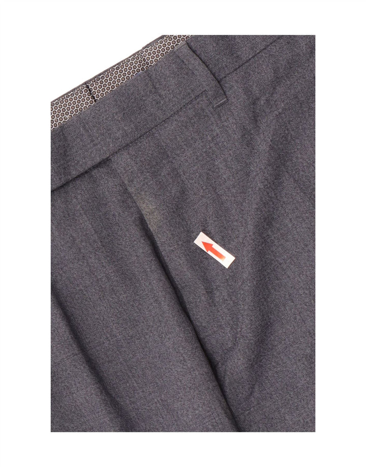 Marks & Spencer Herre Autograph Straight Suit Bukser W34 L29 Blå Uld