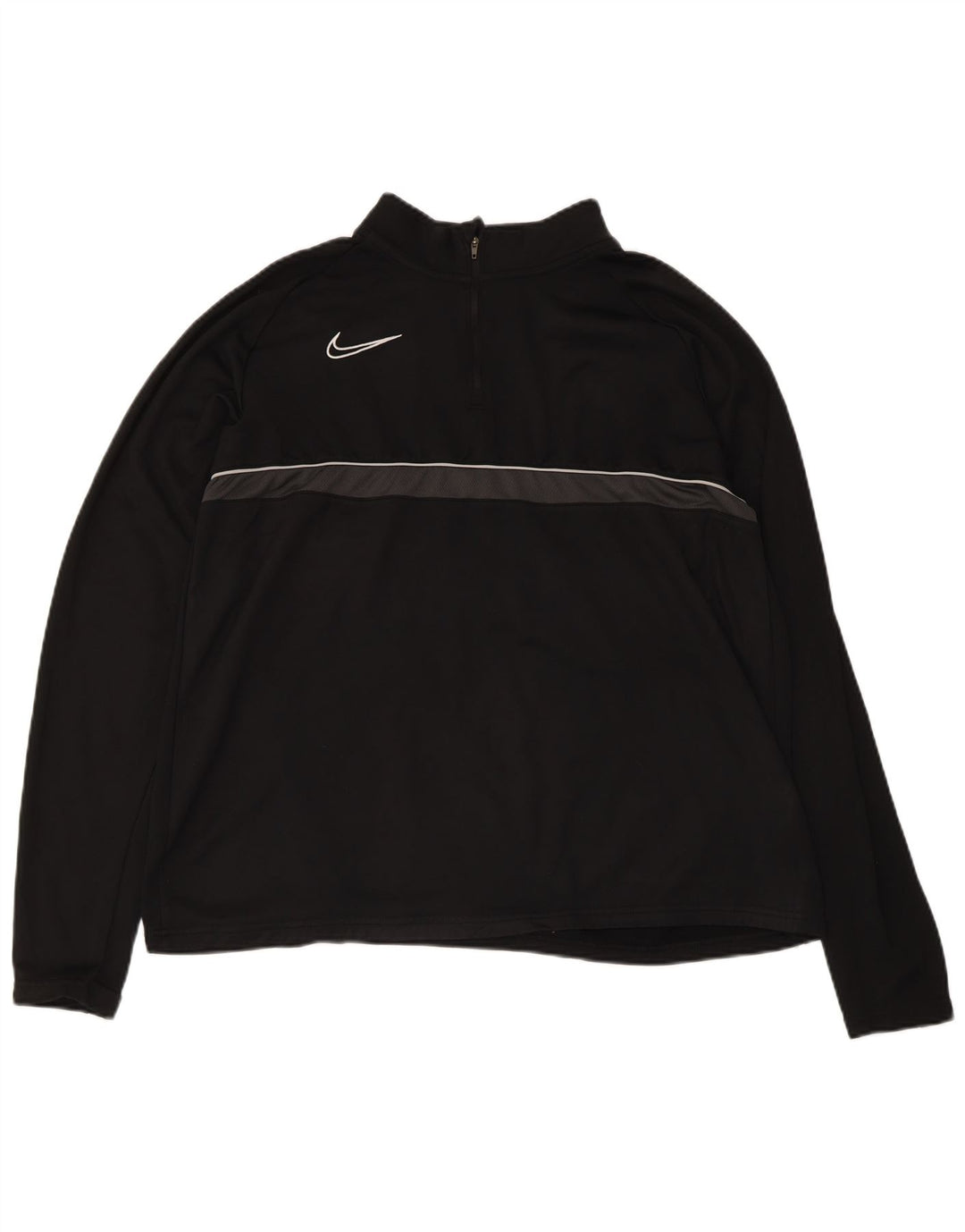 Nike Herre Dri Fit Pullover med lynlås-hals træningsdragt Top XL Sort Colourblock