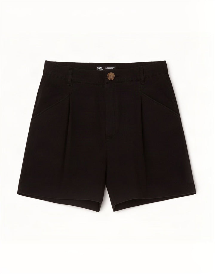 Zara Chino Shorts Large W30 Sort Lyocell