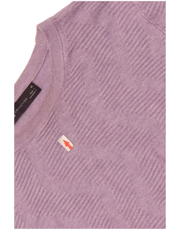 Marks & Spencer Dame Crop Boat Neck Jumper Sweater UK 14 Medium Purple