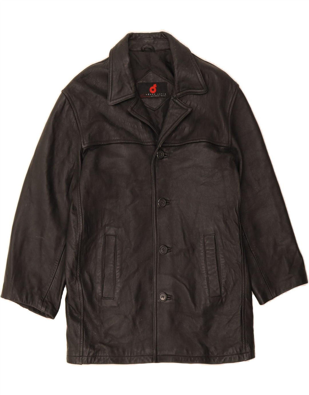 VINTAGE Mens Leather Jacket UK 38 Medium Black Vintage Vintage and Second-Hand Vintage from Messina Hembry 